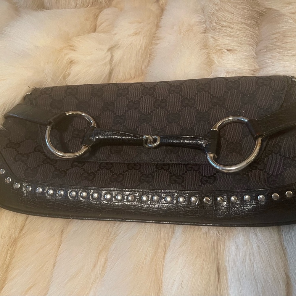 100% Authentic Gucci horsebit clutch